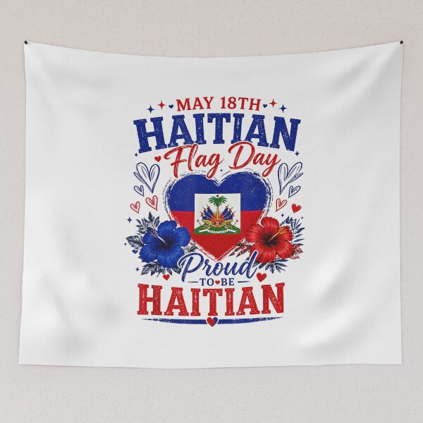 Item preview, Happy Haitian Flag Day Proud Haiti Heritage Patriotic Design designed and sold by kiralynstration.