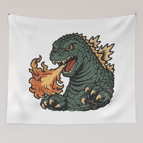 Item preview, Vintage Godzilla Roar designed and sold by FLATVAC STICKER.