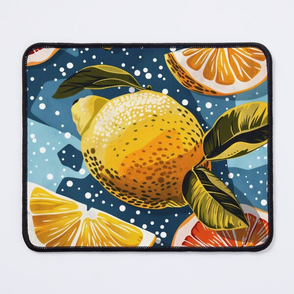 Item preview, Vibrant Citrus Pop Art Illustration Lemon Orange Geometric Home Decor designed and sold by daila70.