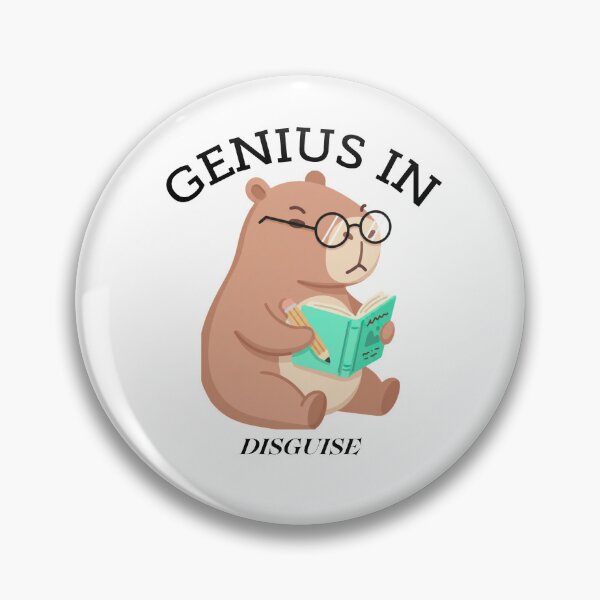 Item preview, Genius in disguise Capybara Funny Logo designed and sold by logowannawear.