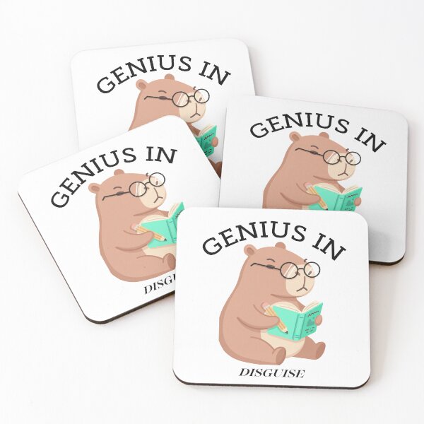 Item preview, Genius in disguise Capybara Funny Logo designed and sold by logowannawear.