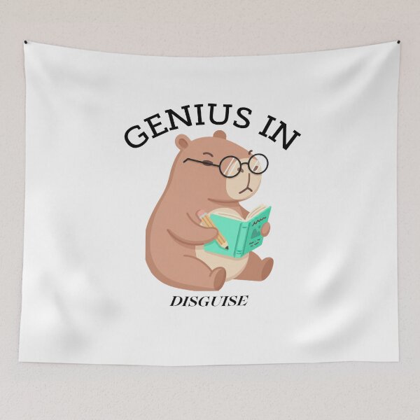 Item preview, Genius in disguise Capybara Funny Logo designed and sold by logowannawear.