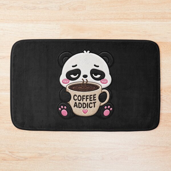 Item preview, Coffee Addict Panda Embroidery Patch Cute Kawaii designed and sold by ColorSplash123.