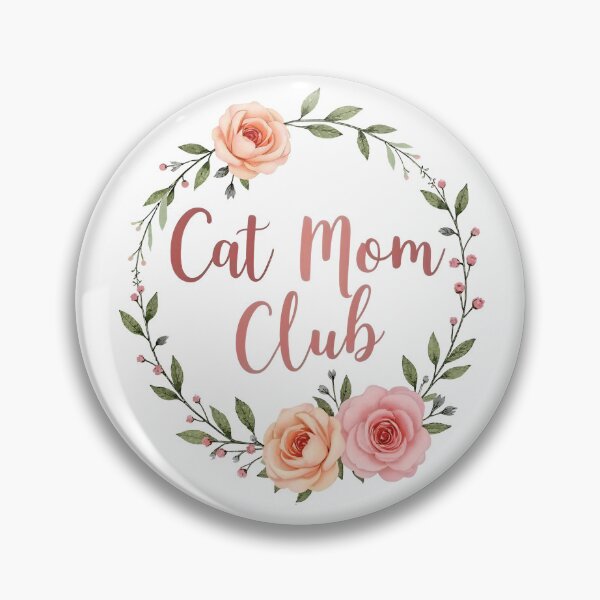 Item preview, Cat Mom Club Floral Rose Wreath Elegant Cat Lover Design designed and sold by Amp6599.