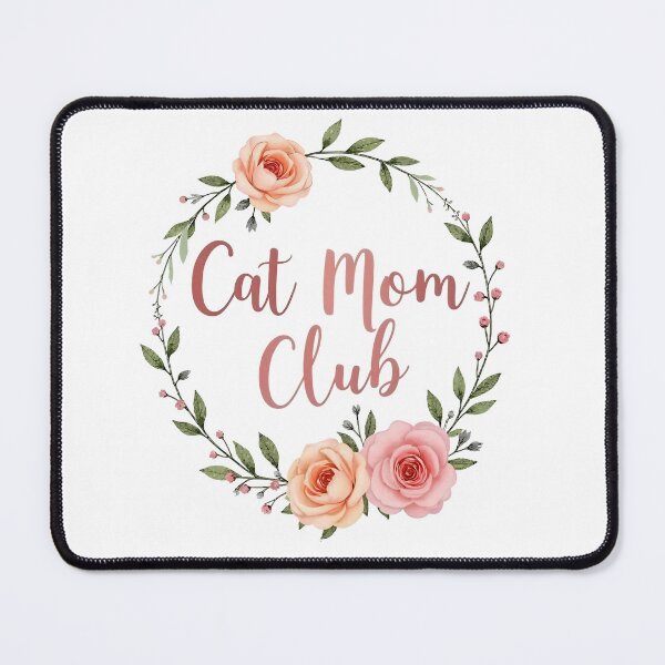 Item preview, Cat Mom Club Floral Rose Wreath Elegant Cat Lover Design designed and sold by Amp6599.