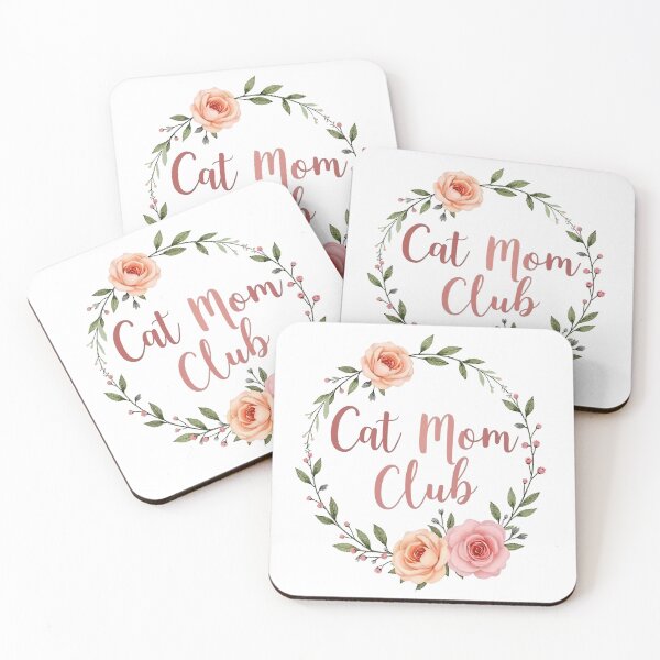 Item preview, Cat Mom Club Floral Rose Wreath Elegant Cat Lover Design designed and sold by Amp6599.
