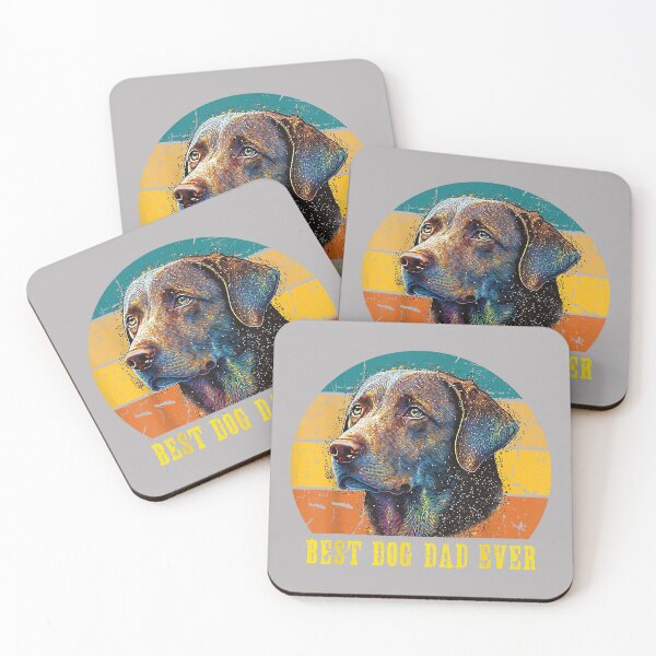 Item preview, Vintage Best Dog Dad Ever Sunset Retro Chesapeake Dog Daddy designed and sold by GreggRoss.