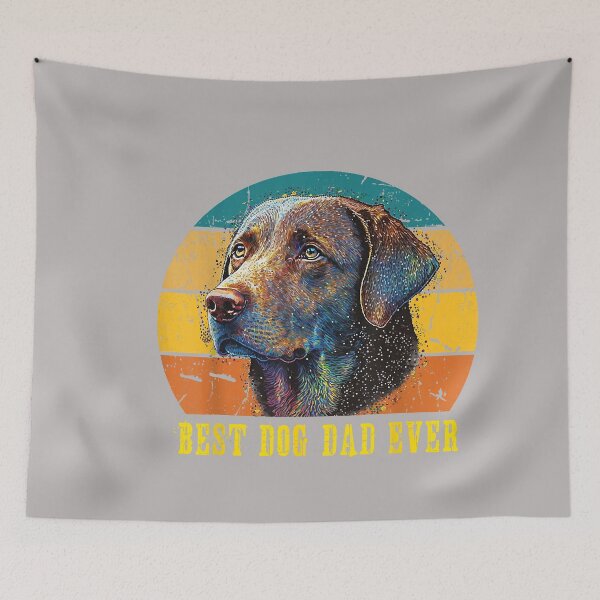Item preview, Vintage Best Dog Dad Ever Sunset Retro Chesapeake Dog Daddy designed and sold by GreggRoss.