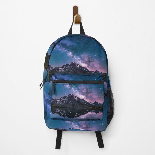 Item preview, Milky Way Mountain Metal Poster | Night Sky Landscape Wall Art | Galaxy Nature Print designed and sold by irfanshikh.