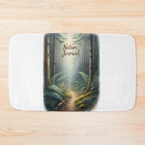 Item preview, Nature journal misty forest path watercolor fern woodland art designed and sold by icemanphotos.