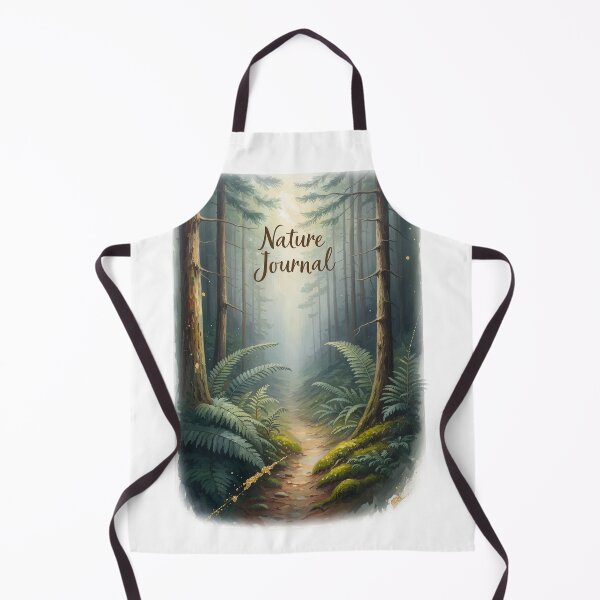 Item preview, Nature journal misty forest path watercolor fern woodland art designed and sold by icemanphotos.