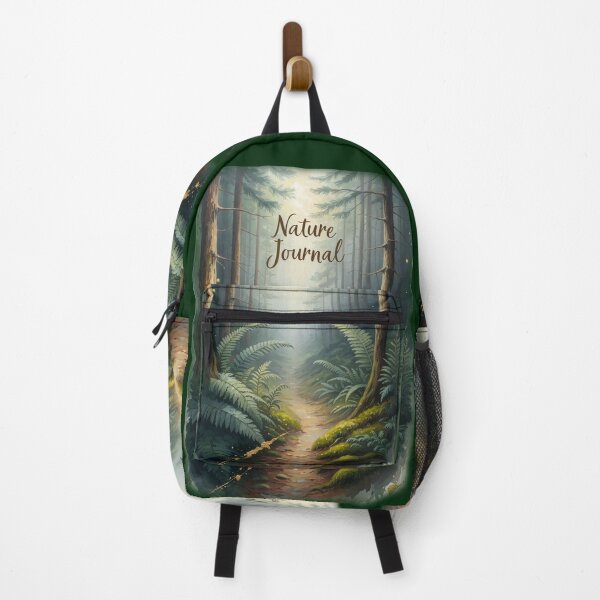 Item preview, Nature journal misty forest path watercolor fern woodland art designed and sold by icemanphotos.