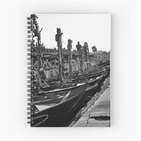 Item preview, Lineup of traditional boats in black and white designed and sold by franck380.