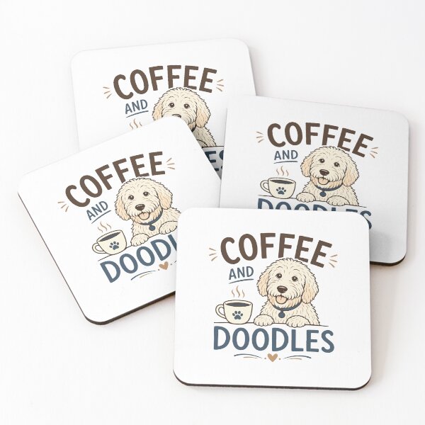 Item preview, Coffee And Doodles Funny Retro Dog Lover Coffee Design designed and sold by kiralynstration.