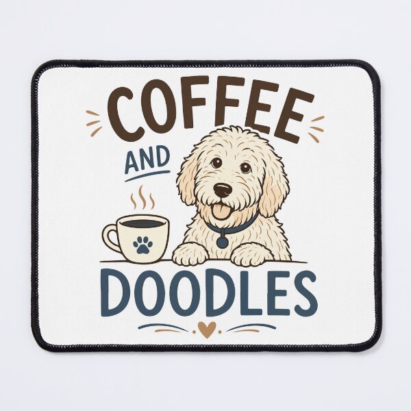 Item preview, Coffee And Doodles Funny Retro Dog Lover Coffee Design designed and sold by kiralynstration.