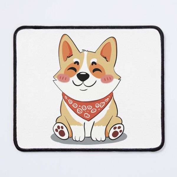 Item preview, Cute Corgi Puppy Wearing Red Bandana designed and sold by CuteCotgiStudio.
