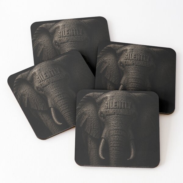 Item preview, Infrastructure Founder Compound Silently Elephant Noir Bas-Relief Art Print designed and sold by SavannaStrikes.
