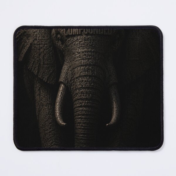 Item preview, Infrastructure Founder Compound Silently Elephant Noir Bas-Relief Art Print designed and sold by SavannaStrikes.