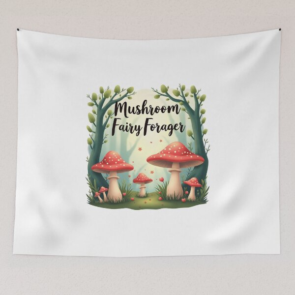 Item preview, Cottagecore Mushroom Lover Sticker - Mushroom Fairy Forager Art designed and sold by Vajid Designs .