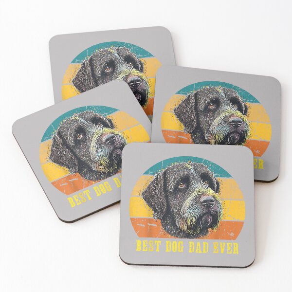 Item preview, Vintage Best Dog Dad Ever Sunset Retro Griffon Dog Daddy Men designed and sold by GreggRoss.