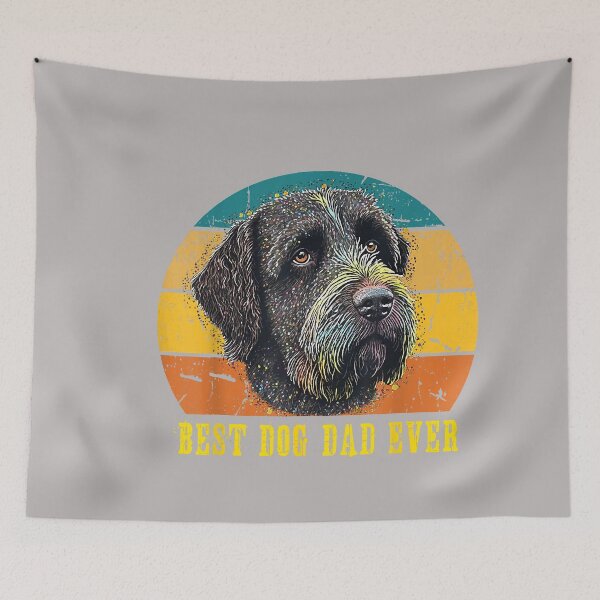 Item preview, Vintage Best Dog Dad Ever Sunset Retro Griffon Dog Daddy Men designed and sold by GreggRoss.