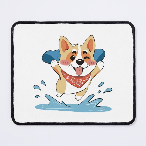 Item preview, Splash Time Cute Corgi Jumping Into Water designed and sold by CuteCotgiStudio.