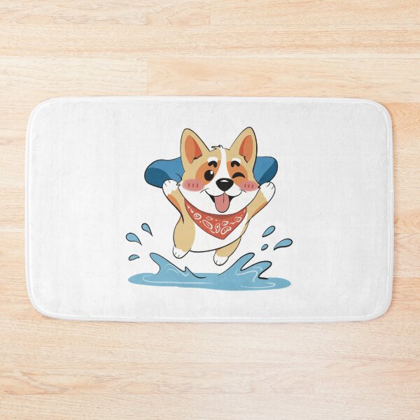 Item preview, Splash Time Cute Corgi Jumping Into Water designed and sold by CuteCotgiStudio.