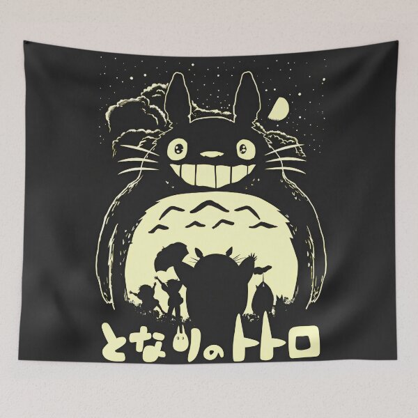 Item preview, Cute kawaii art night [[tototoros]] go -%[ghiblis]%- aways black designed and sold by huaishen89.