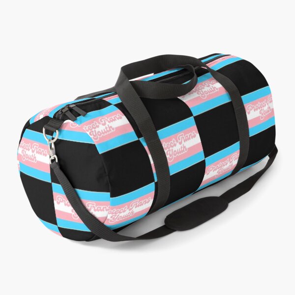 Item preview, Protect Trans Youth Flag Groovy Cursive Font designed and sold by junglegreenb.