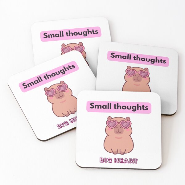 Item preview, Small Thoughts Big Heart Capybara designed and sold by logowannawear.