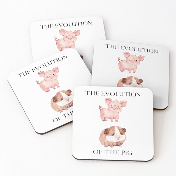 Item preview, The Evolution Of The Pig Guinea Pig Logo designed and sold by logowannawear.