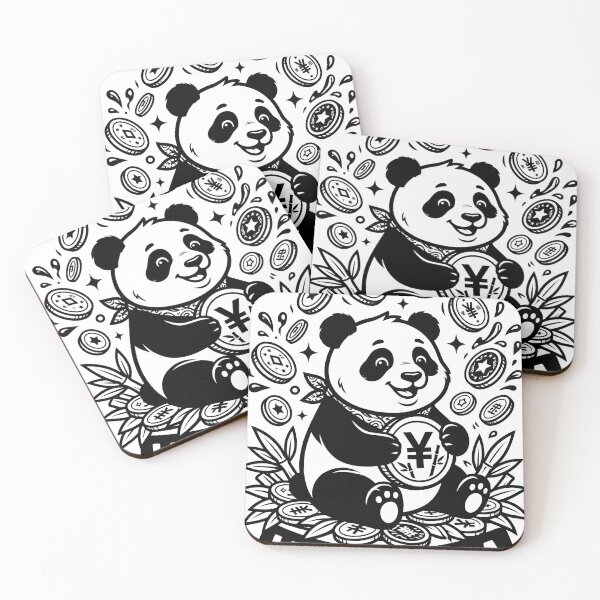 Item preview, Lucky Panda Coin Wealth Illustration designed and sold by seven things shop.