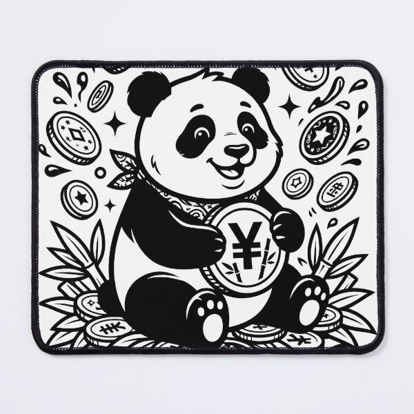Item preview, Lucky Panda Coin Wealth Illustration designed and sold by seven things shop.
