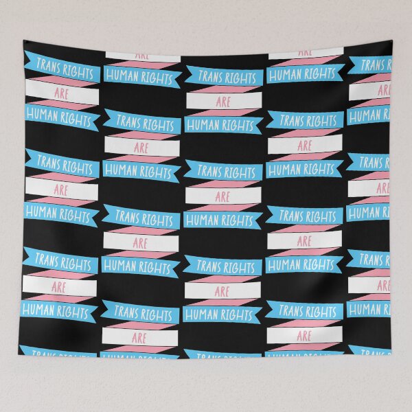 Item preview, Trans Rights Are Human Rights Transgender Pride Banner designed and sold by junglegreenb.