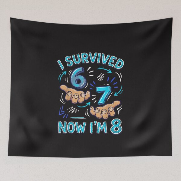 Item preview, I Survived 6 7 Now Im 8 Funny 8th Birthday Boy Design designed and sold by kiralynstration.