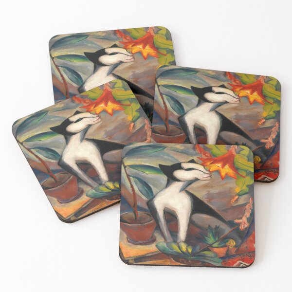 Item preview, Cat with Cactus Blossom by Dorothea Maetzel (1921) // Public Domain designed and sold by Vernissage-dart.