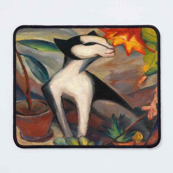 Item preview, Cat with Cactus Blossom by Dorothea Maetzel (1921) // Public Domain designed and sold by Vernissage-dart.