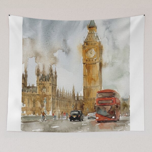 Item preview, London Big Ben with Bus and Taxi designed and sold by caracatita75.