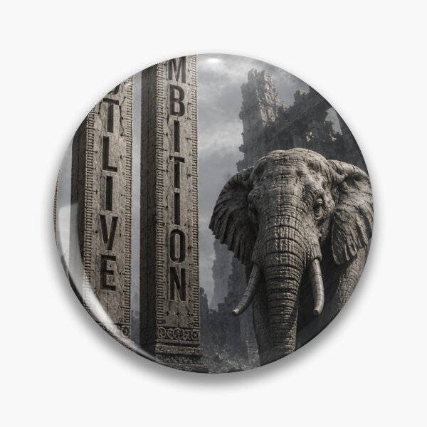 Item preview, Founder Legacy Outlive Ambition Elephant Brutalist Masonry Art Print designed and sold by SavannaStrikes.