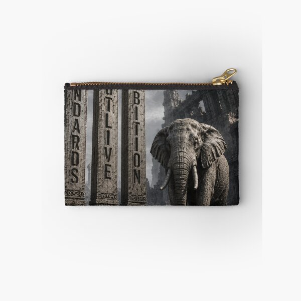Item preview, Founder Legacy Outlive Ambition Elephant Brutalist Masonry Art Print designed and sold by SavannaStrikes.