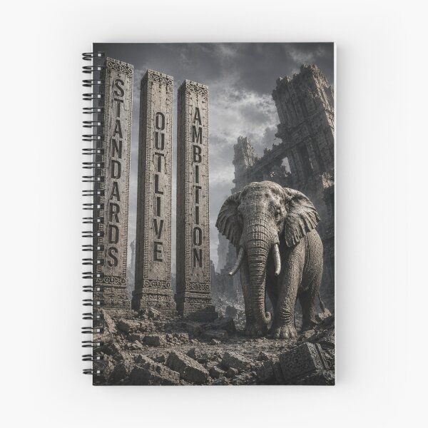 Item preview, Founder Legacy Outlive Ambition Elephant Brutalist Masonry Art Print designed and sold by SavannaStrikes.