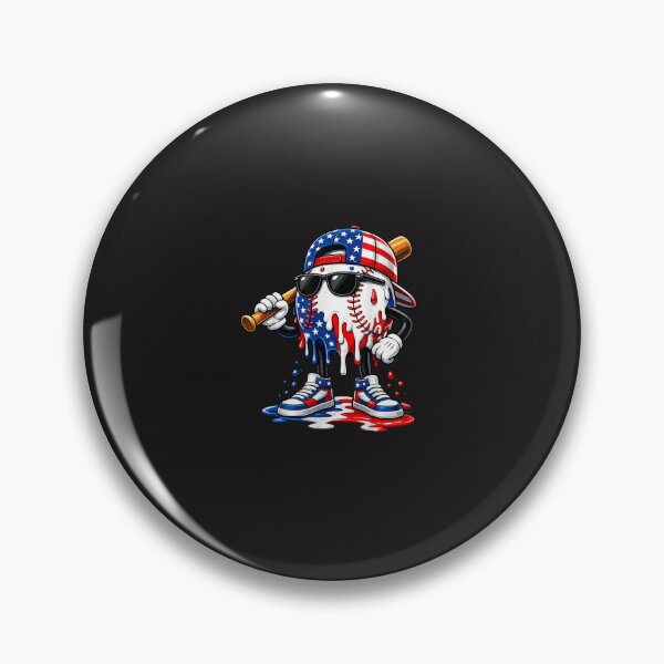 Item preview, Baseball Drip Ice Cream Patriotic 4th Of July Design designed and sold by kiralynstration.
