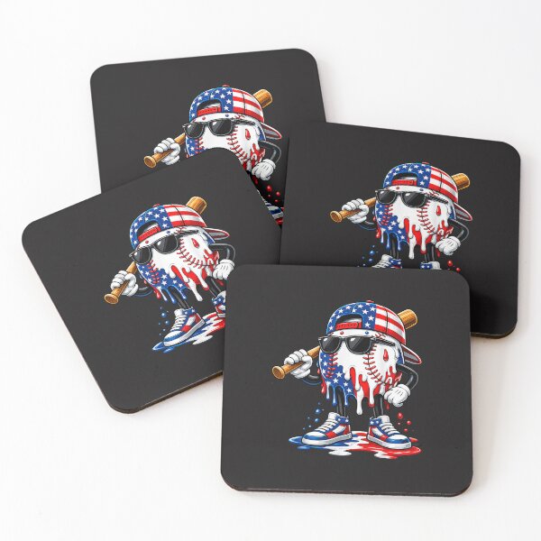 Item preview, Baseball Drip Ice Cream Patriotic 4th Of July Design designed and sold by kiralynstration.