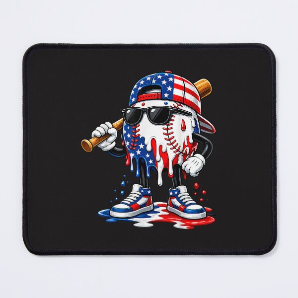 Item preview, Baseball Drip Ice Cream Patriotic 4th Of July Design designed and sold by kiralynstration.