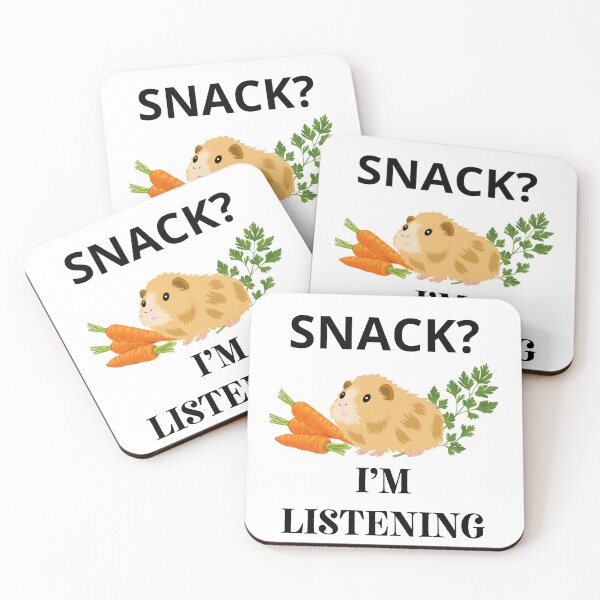Item preview, Snack? I'm listening Guinea Pig Logo designed and sold by logowannawear.