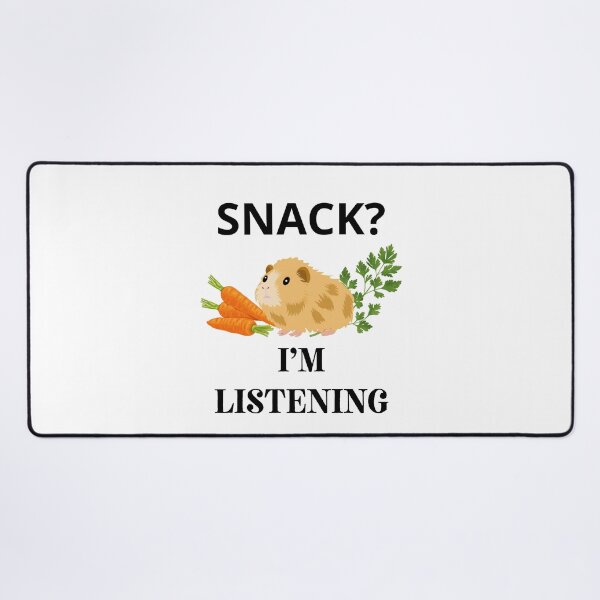 Item preview, Snack? I'm listening Guinea Pig Logo designed and sold by logowannawear.