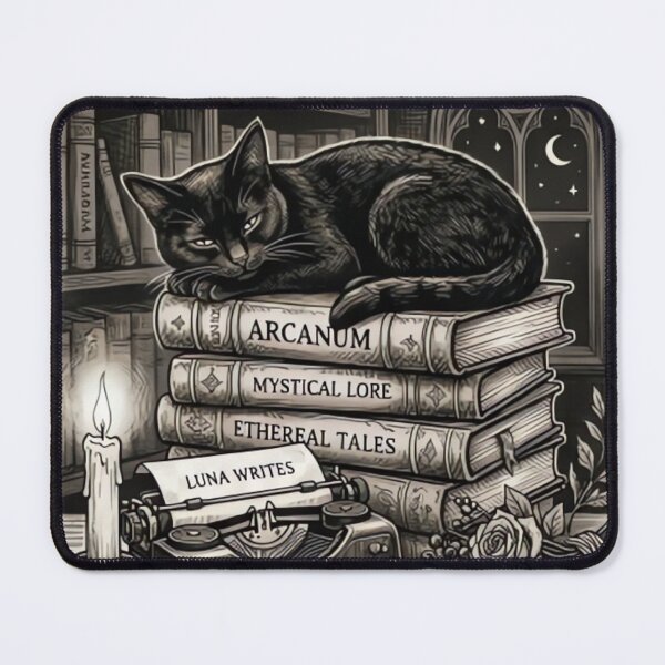 Item preview, Black Cat Energy Dark Academia Vintage Cat T-Shirt designed and sold by urbinet.