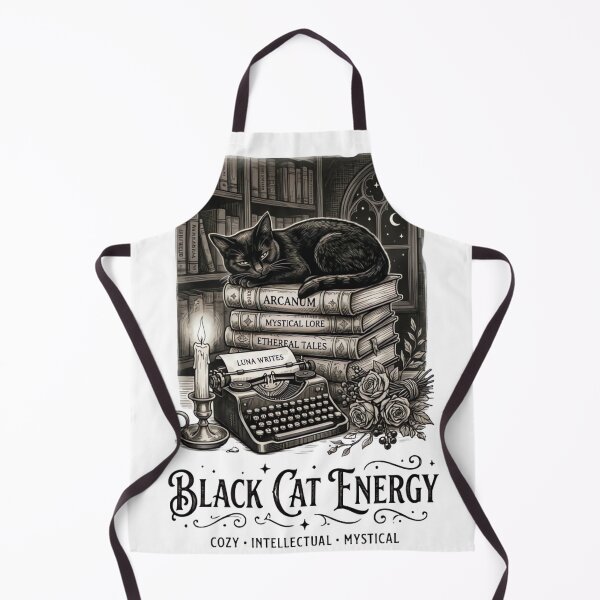 Item preview, Black Cat Energy Dark Academia Vintage Cat T-Shirt designed and sold by urbinet.