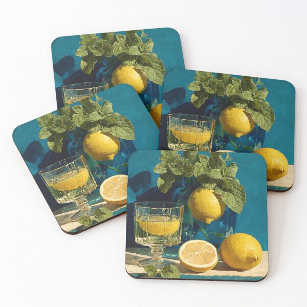 Item preview, Lemon and Mint Still Life Mediterranean Bold Art designed and sold by daila70.