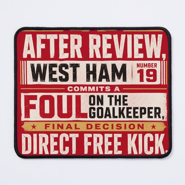 Item preview, After Review West Ham Number 19 Football VAR Decision Design designed and sold by mebyme.